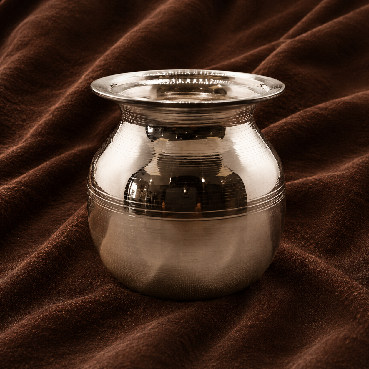 Pure Silver Gangajal Lota | Traditional Silver Puja Vessel | Silver Pooja Water Pot | Silver Kalash