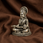 Pure Silver Saraswati Idol | 999 Silver Saraswati Murti | Silver Sarasvati Statue