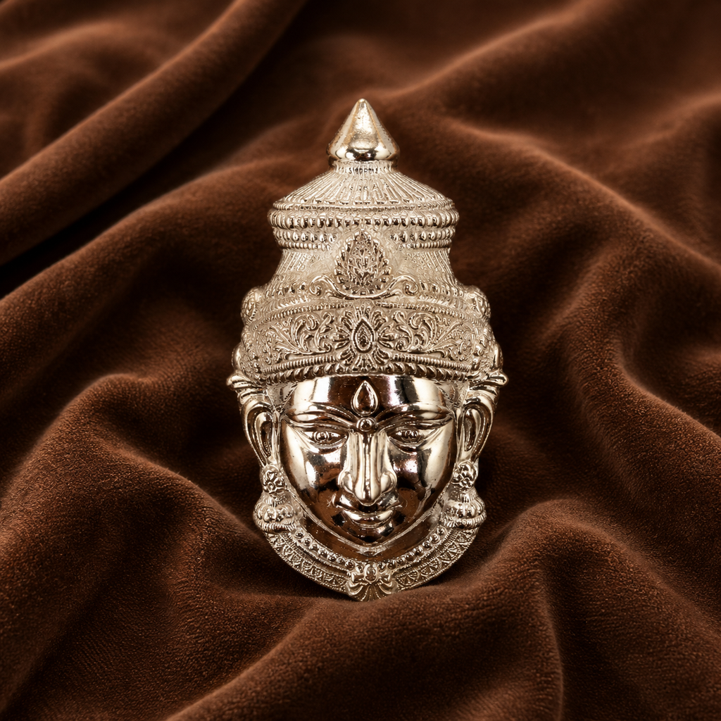 Silver Varalakshmi Devi Face | Silver Lakshmi Face | Silver Ammavaru | Silver Amman face