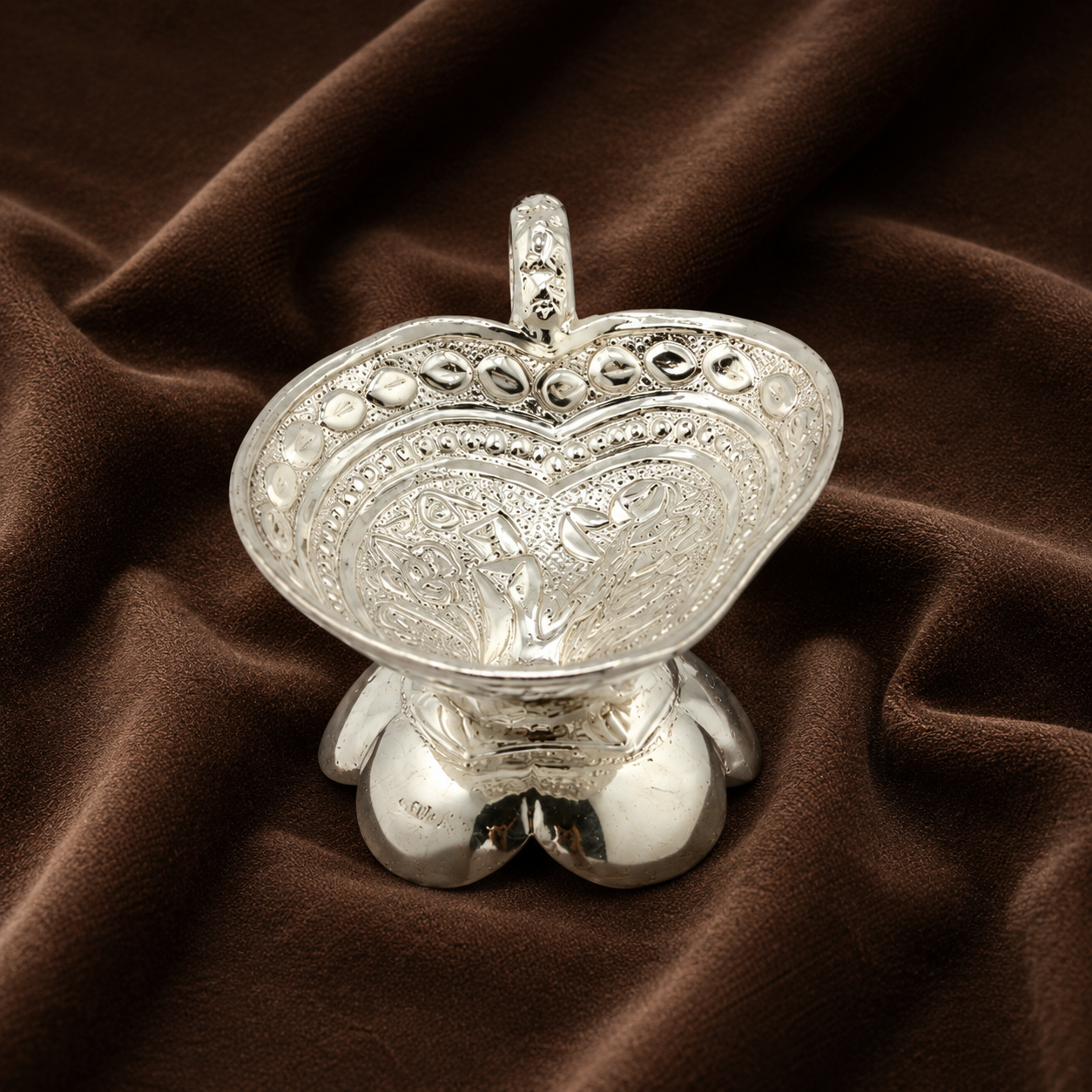 Silver Kumkum Holder | Traditional Puja Accessory