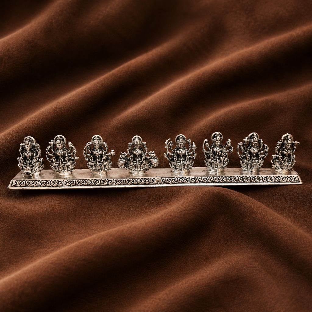 Silver Ashta Lakshmi Idol | 8 Forms of Lakshmi Statue | Eight Laxmi Murti