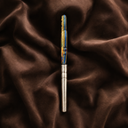 Pure Silver Mor Pankh Peacock Feather with Rod | Decorative Peacock Silver Rod