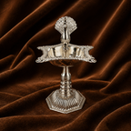 Pure Silver Peacock Diya | 999 Fine Silver Peacock Samai Lamp