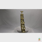 5 Step Brass Samai | Brass Lotus 5-Step Diya | Traditional Pooja Aarti Oil Lamp Arti Deepak Deepam for Home Temple, Mandir,
