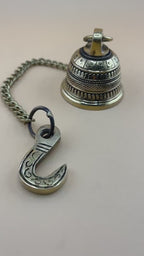 Brass Hanging Bell with Chain | Brass Temple Bell | Indian Chain Bell | Brass Hanging Ghanti | Indian Temple Decor