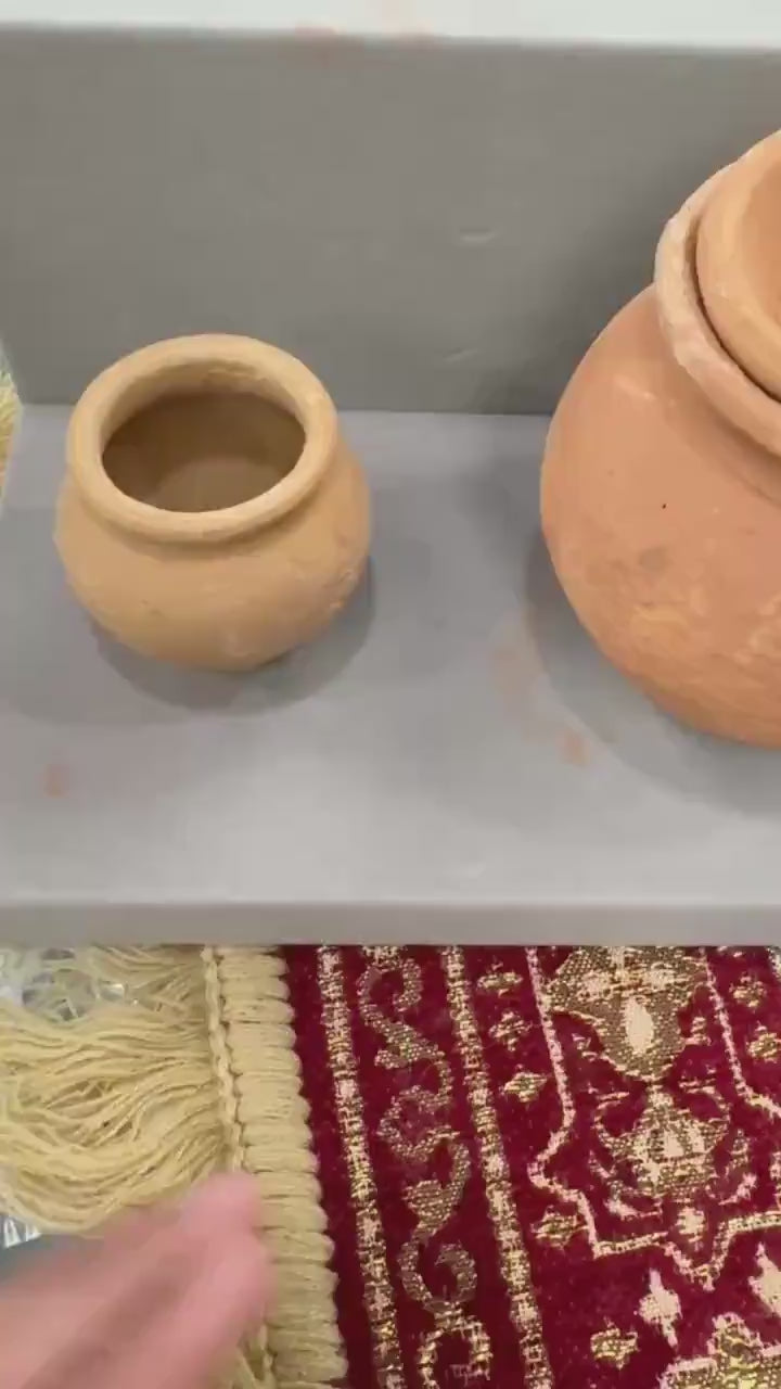 Natural Clay Mud Cups | Kulhad Kullad Tea Coffee Cups| Handmade Eco Friendly Clay Pots| Indian Traditional Kulhad Cups | Hindu Puja Clay Pot