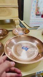Pure Copper Puja Thali | Copper Tamhan | Copper Plate | Copper Aarti Thali