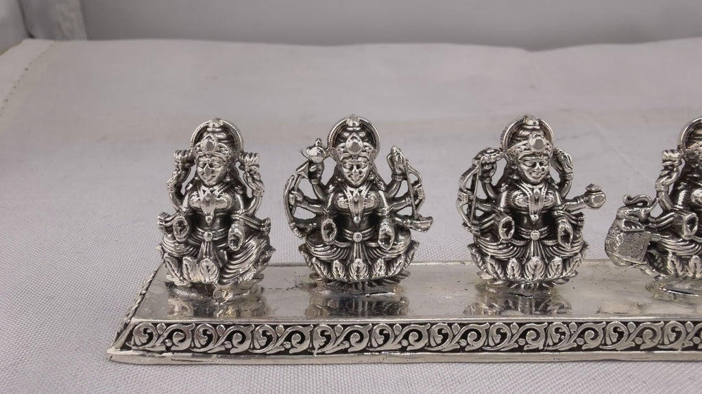 Silver Ashta Lakshmi Idol | 8 Forms of Lakshmi Statue | Eight Laxmi Murti
