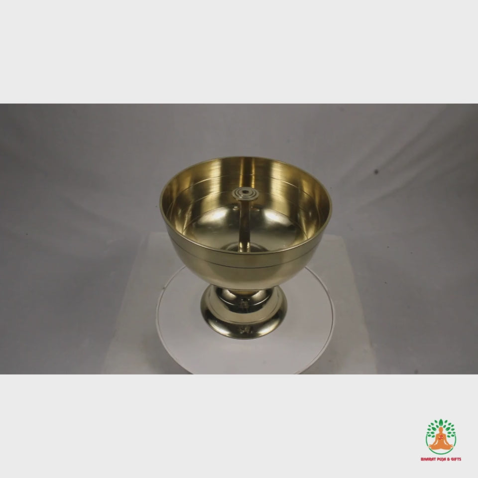 Big Brass Oil Diya | Handcrafted Brass Lamp for Pooja, Temple, Home Mandir, Aarti, Festivals &amp; Spiritual Gifting 🪔🙏