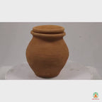 Traditional Clay Pot with Lid | Handcrafted Matka | Mitti Ghada | Earthen Clay Pot with Lid