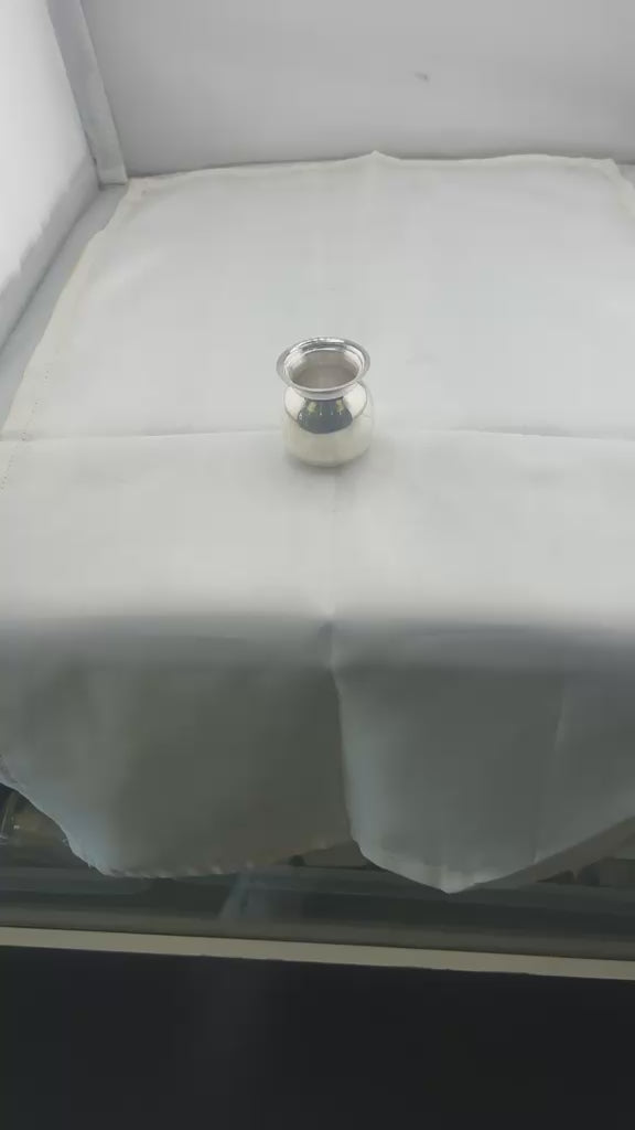 Pure Silver Pooja Kalash | Traditional Hindu Ritual Vessel | Silver Water Pot | Silver Gangajal Lota