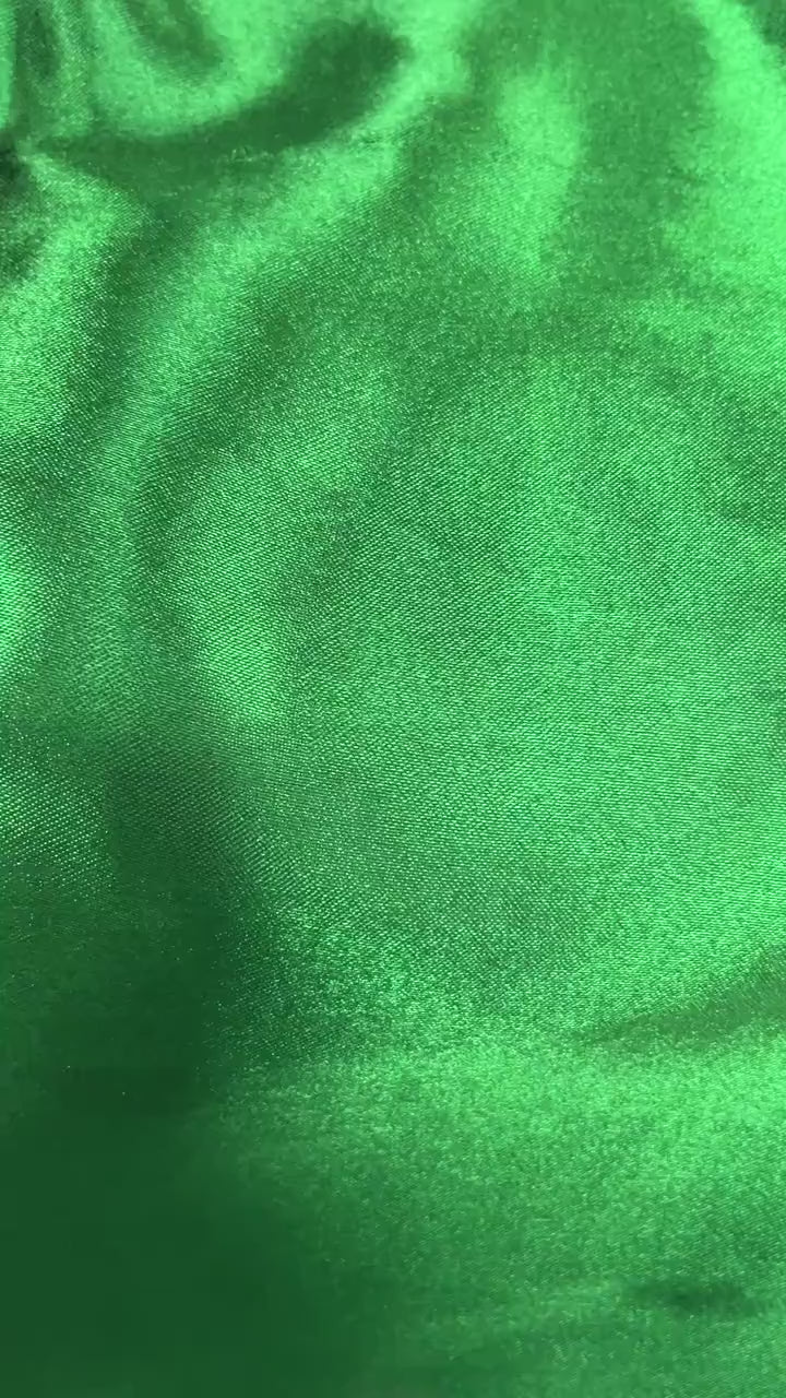 Plain Silky Satin Dress Fabric | Red and Green Satin Material 44/45" Width | Red and Green Satin Cloth