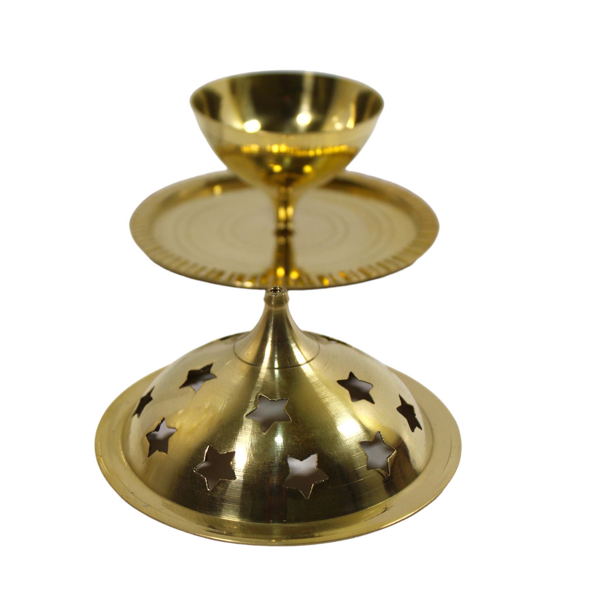 Brass Akhand Diya Lamp With cover Glass and lid premium brass handicraft for Puja Home decor