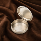 Pure Silver Haldi Kumkum Dibbi | Traditional Twin Silver Puja Box for Sacred Rituals