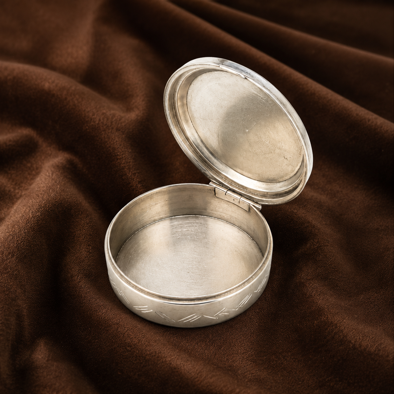Pure Silver Haldi Kumkum Dibbi | Traditional Twin Silver Puja Box for Sacred Rituals