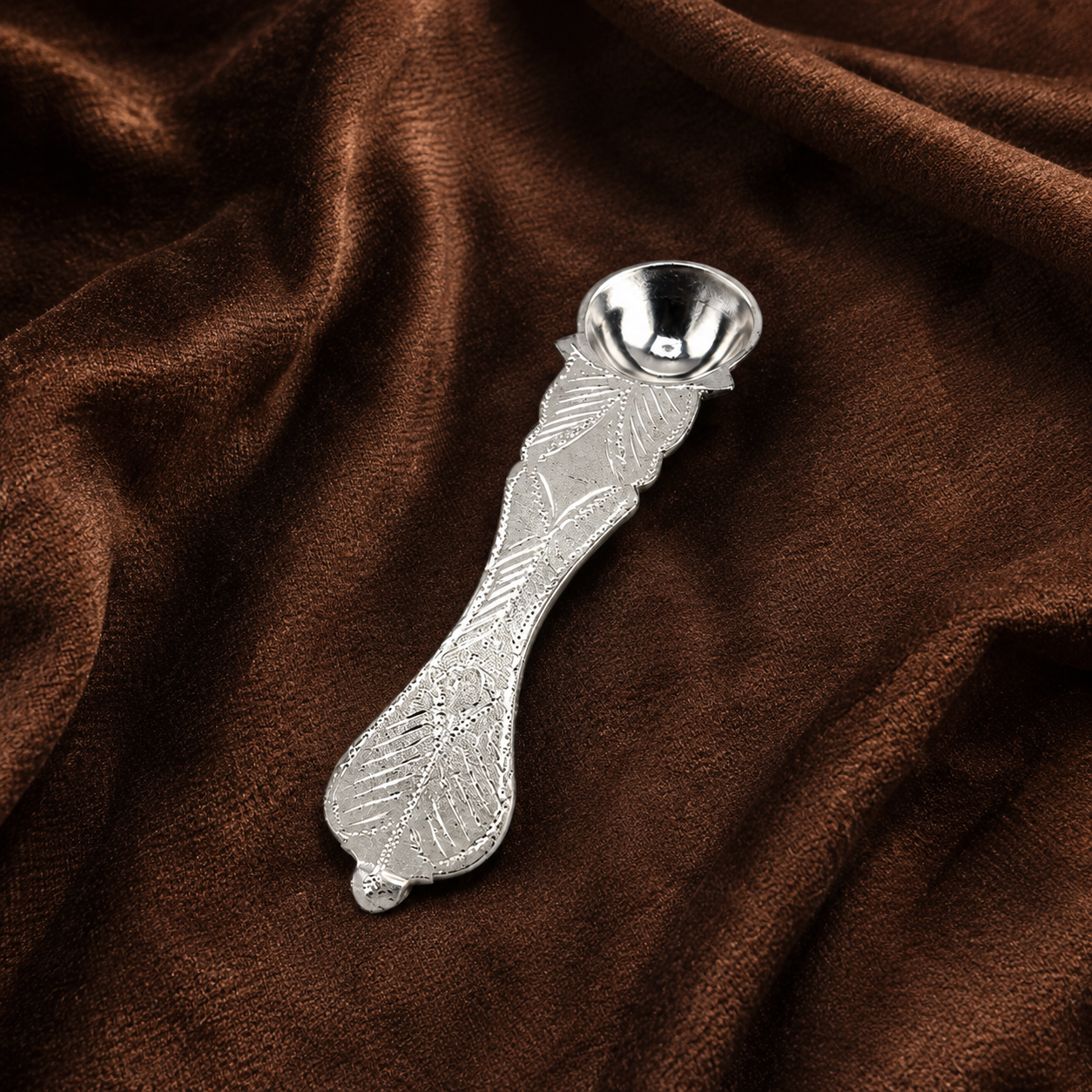 Pure Silver Achaman Spoon | Silver Puja Spoon | Traditional Panchapatra Spoon