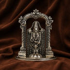 Pure Silver Balaji Idol with Prabhavali | 999 Silver Tirupati Balaji Murti with Prabhavali | Silver Venkateswara Swamy Swami Idol