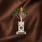 Sterling Silver Tulasi Planter | Tulsi for Puja Home Decor & Housewarming Gift