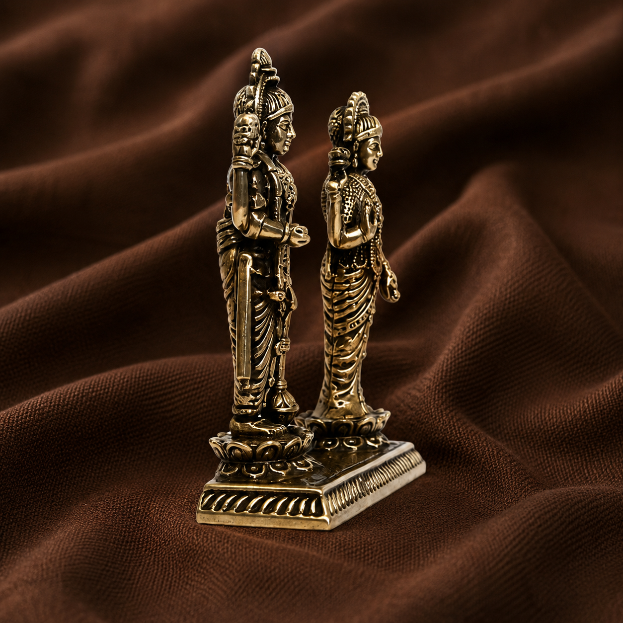 Pure Silver Laxmi and Vishnu Idol | 999 Silver Visnu Lakshmi Murti